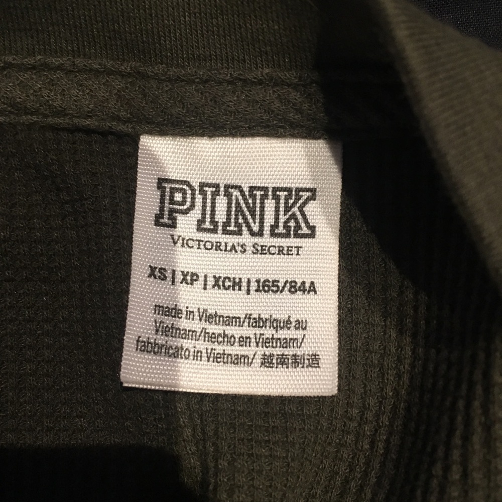 Pink Victoria’s Secret long sleeve crop top - Picture 2 of 2